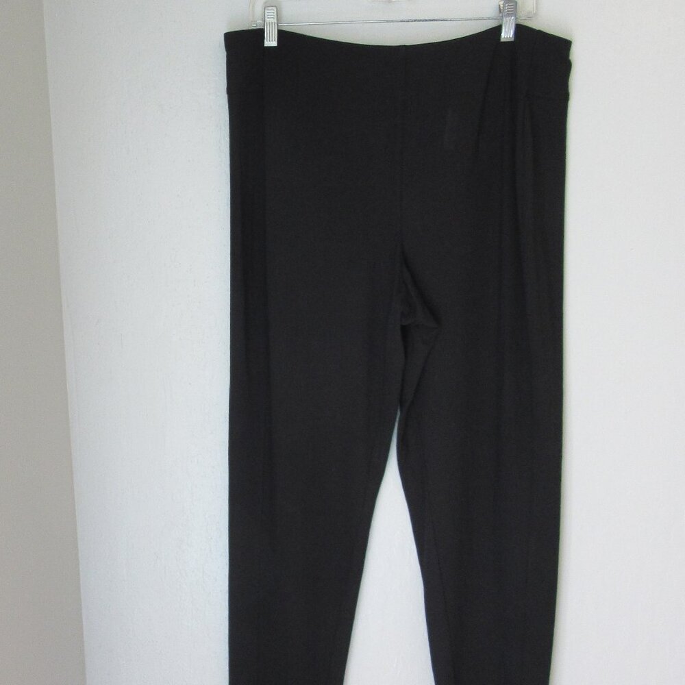 J Jill Black Wearever Collection Large Petite Pullon Slim Leg Pants